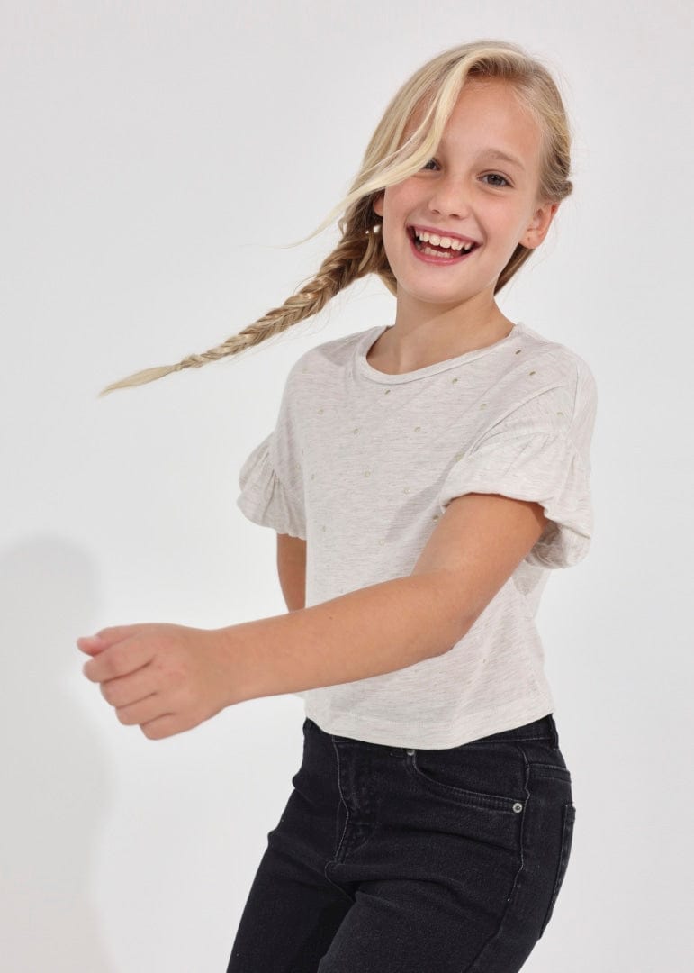 Mayoral Usa Inc Mayoral Short Sleeve Studded T-Shirt - Little Miss Muffin Children & Home