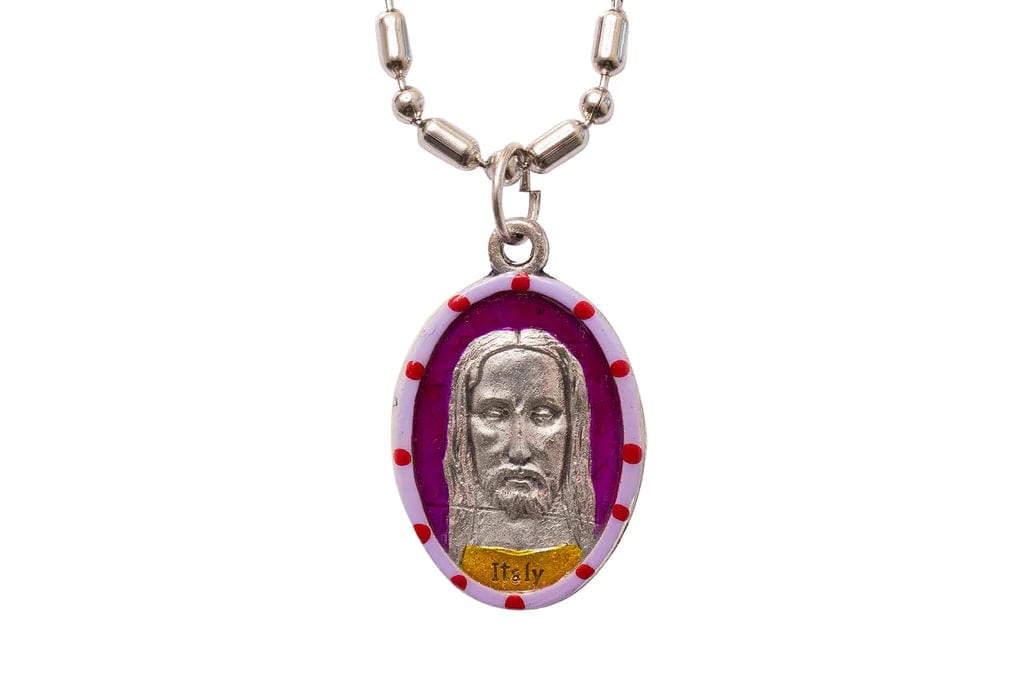 Saints For Sinners Saints For Sinners Shroud of Jesus Hand Painted Medal - Little Miss Muffin Children & Home