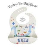 MSN - Maison Nola Maison Nola Nola Map Silicone Bib - Little Miss Muffin Children & Home