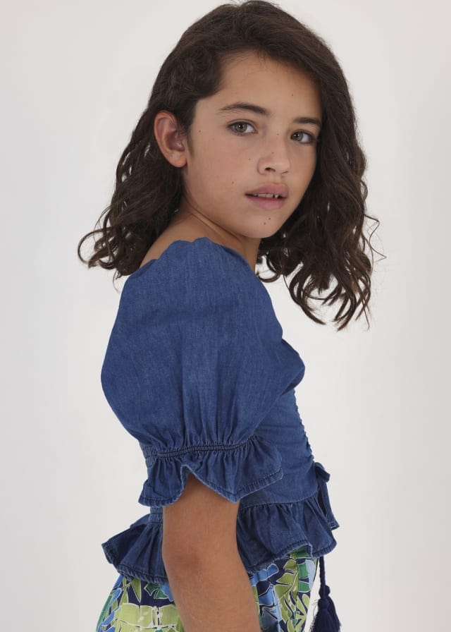 Mayoral Usa Inc Mayoral Smocked Denim Blouse - Little Miss Muffin Children & Home