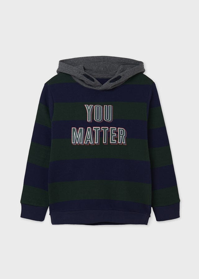 Mayoral Mayoral Striped Pullover Hoodie - Little Miss Muffin Children & Home