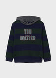 Mayoral Mayoral Striped Pullover Hoodie - Little Miss Muffin Children & Home