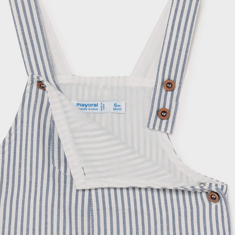 Mayoral Mayoral Striped Linen Overalls for Baby Boy - Little Miss Muffin Children & Home