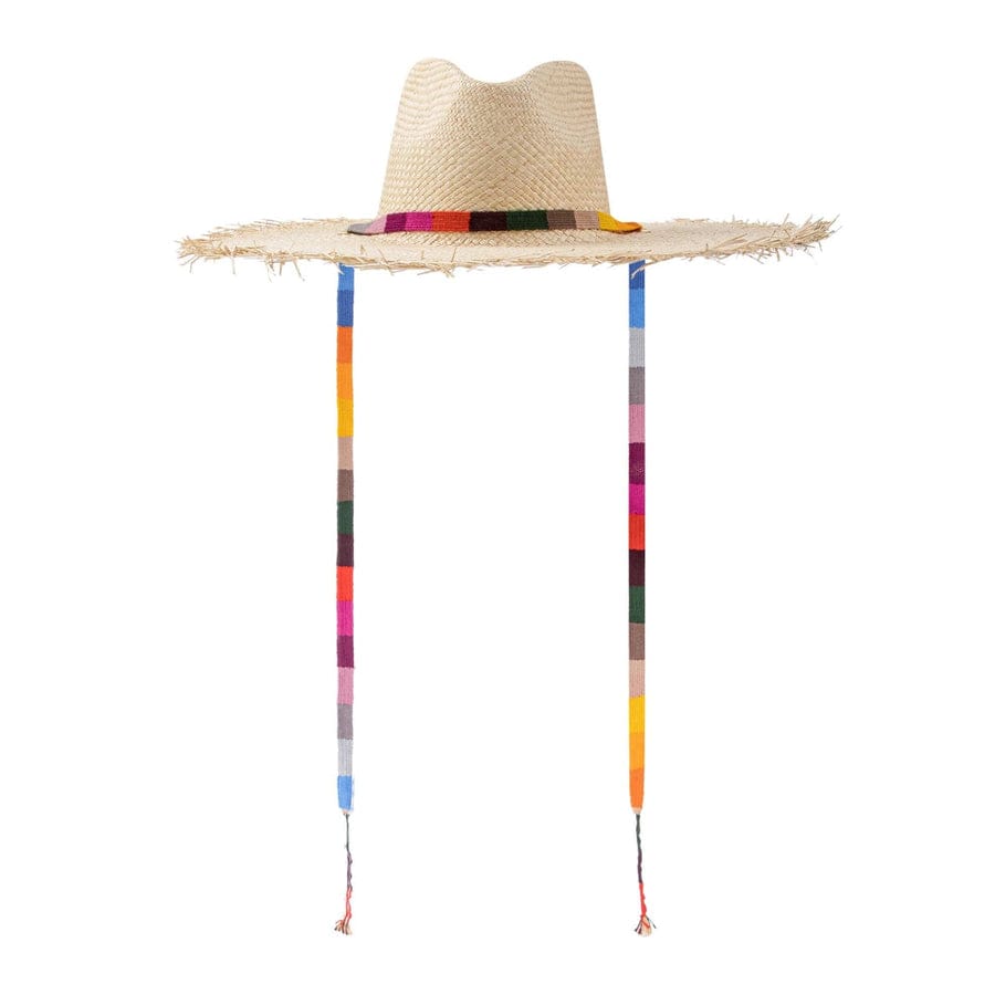 Sunshine Tienda Sunshine Tienda Wide Brimmed Palm Fringe Hat - Little Miss Muffin Children & Home
