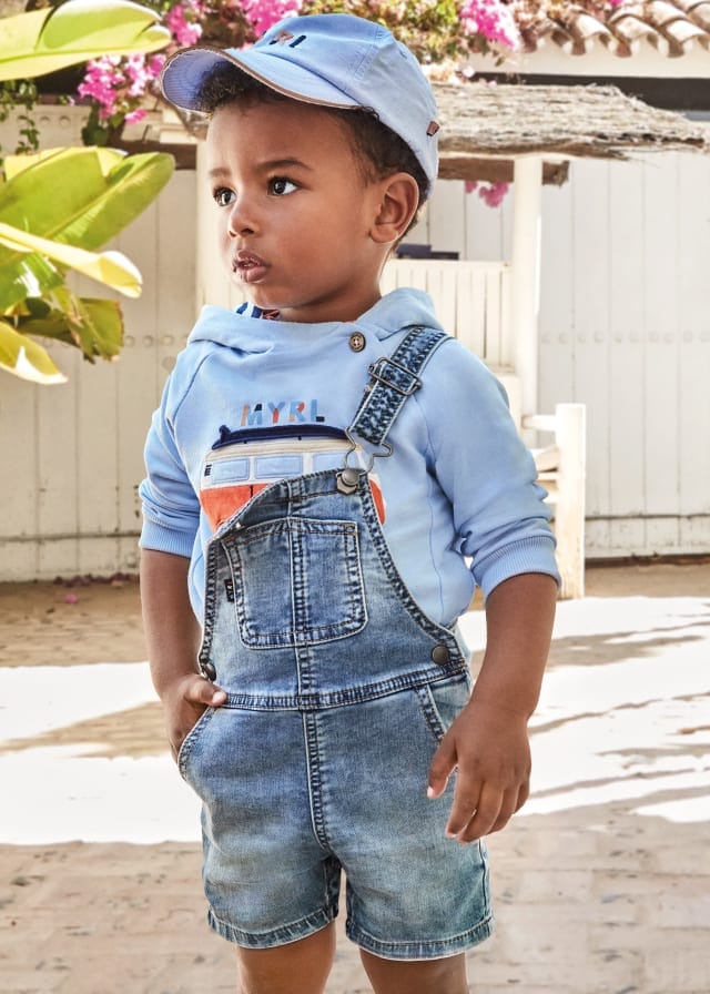 Mayoral Usa Inc Mayoral Soft Denim Short Overall - Little Miss Muffin Children & Home