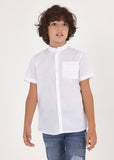 Mayoral Usa Inc Mayoral Mandarin Collar Short Sleeve Shirt - Little Miss Muffin Children & Home