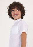 Mayoral Usa Inc Mayoral Mandarin Collar Short Sleeve Shirt - Little Miss Muffin Children & Home