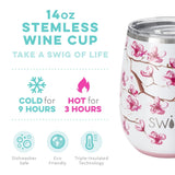 Swig Life Swig Life Cherry Blossom Stemless Wine Cup - Little Miss Muffin Children & Home