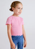 Mayoral Mayoral Ruffle Edge Short Sleeve T-Shirt for Girl - Little Miss Muffin Children & Home