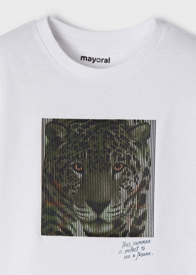 Mayoral Mayoral 3.005 Short Sleeve 3-D Tiger T-SHIRT - Little Miss Muffin Children & Home