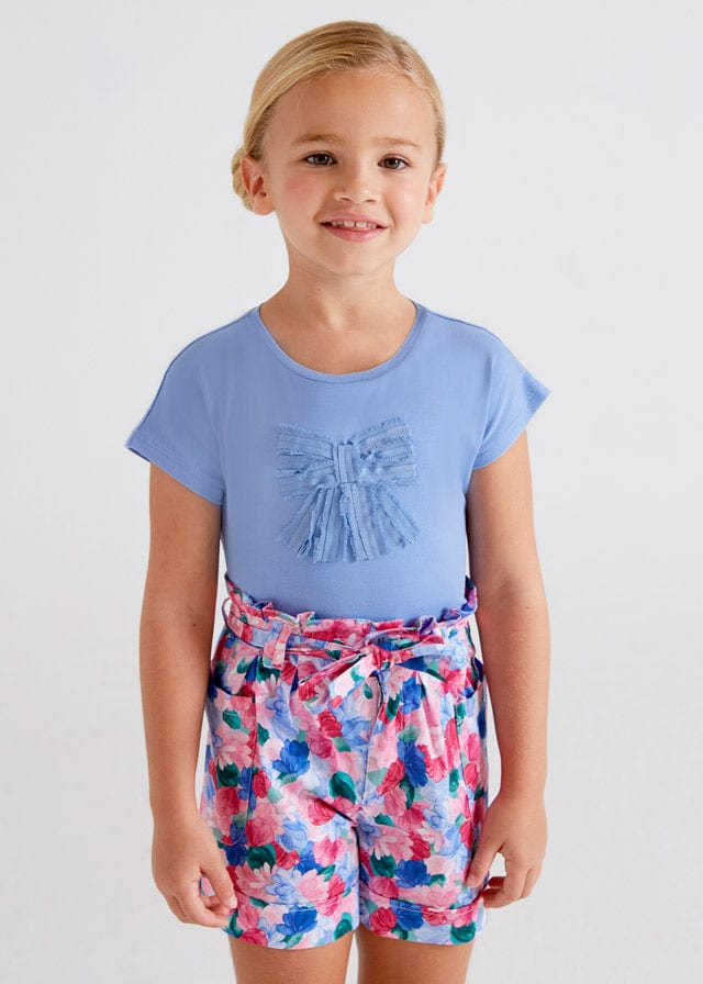 Mayoral Mayoral Short Sleeve Bow Tee - Little Miss Muffin Children & Home