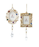 KSA - Kurt Adler Kurt Adler White and Gold Jeweled Picture Frame Ornaments - Little Miss Muffin Children & Home