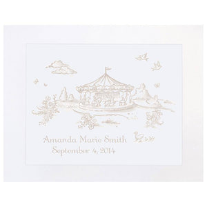 Maison NOLA - Maison NOLA Storyland Personlized Toile Print, Carousel - Little Miss Muffin Children & Home