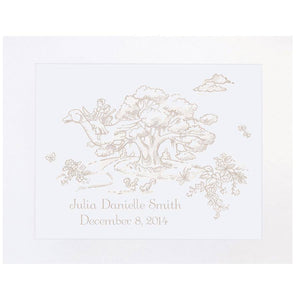 Maison NOLA - Maison NOLA Storyland Toile Personalized Print, Mother Goose - Little Miss Muffin Children & Home