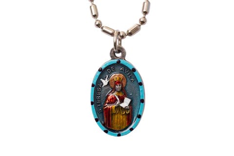 Saints For Sinners Saints For Sinners Saint Teresa of Avila Hand Painted Medal - Little Miss Muffin Children & Home
