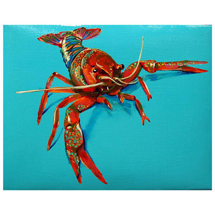 Toodle Lou Designs - Toodle Lou Designs Mosaic Crawfish Acrylic Painting - Little Miss Muffin Children & Home