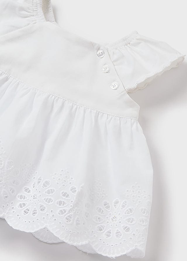 Mayoral Mayoral Short Sleeve Eyelet Blouse - Little Miss Muffin Children & Home