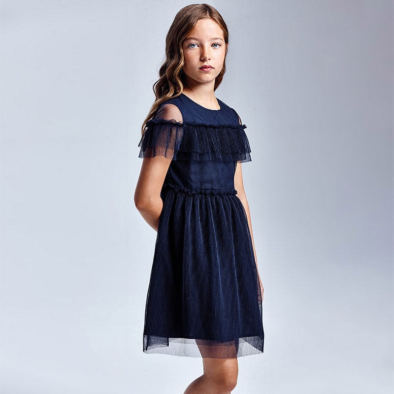 Mayoral Girl'S Tulle Navy Dress – Little Miss Muffin Children & Home