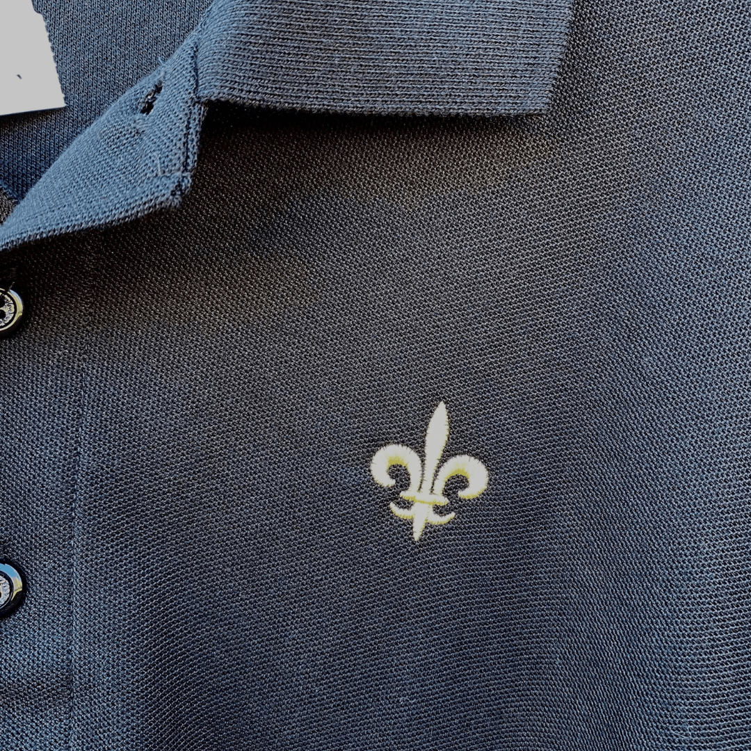 Whereable Art Whereable Art Long Sleeve Fleur de Lis Polos - Little Miss Muffin Children & Home