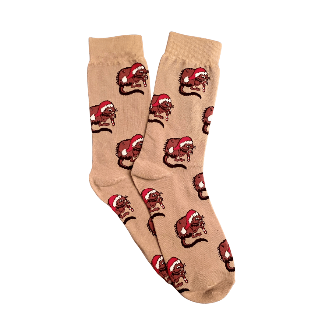 Whereable Art Whereable Art Norman Nutria Socks Santa's Swamp - Little Miss Muffin Children & Home