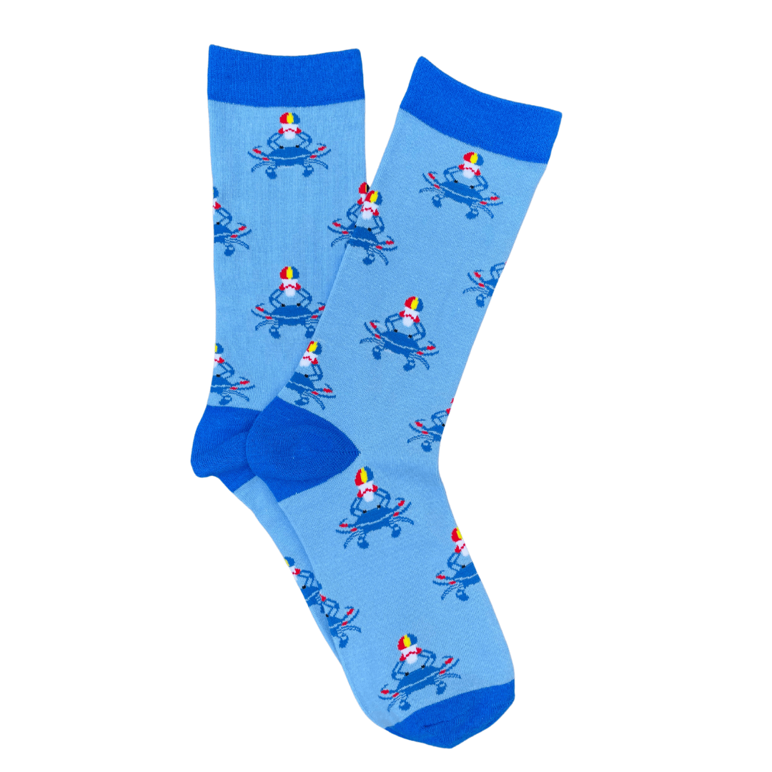 Whereable Art Whereable Art Louisiana Swamp Socks Blue Crab with Snowball - Little Miss Muffin Children & Home