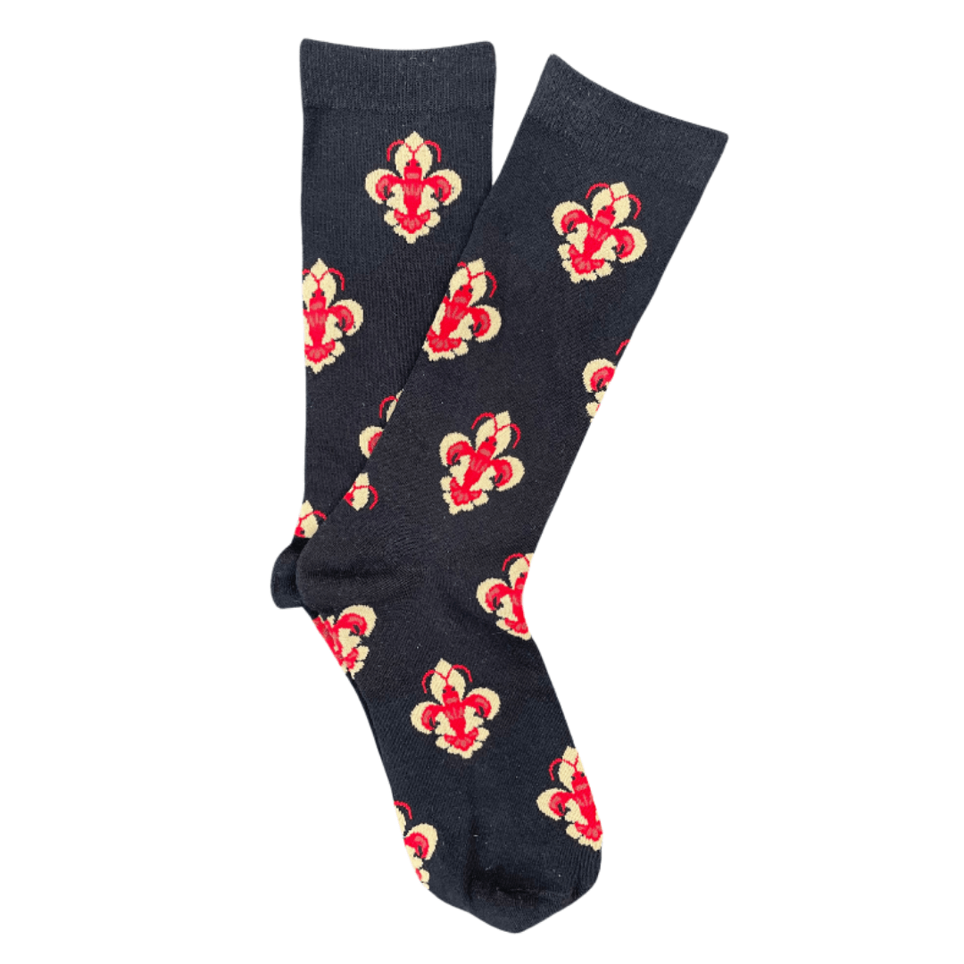 Whereable Art Whereable Art Louisiana Swamp Socks Crawfish with Fleur-De-Lis - Little Miss Muffin Children & Home