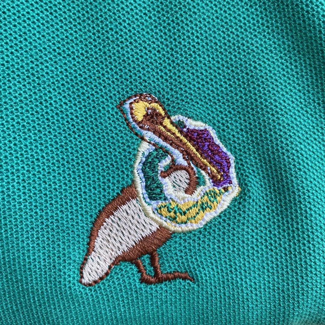 Whereable Art Whereable Art Polo Lizzyd-esigns Pique Classic Polo with Embroidered New Orleans Mardi Gras King Cake Pelican - Little Miss Muffin Children & Home