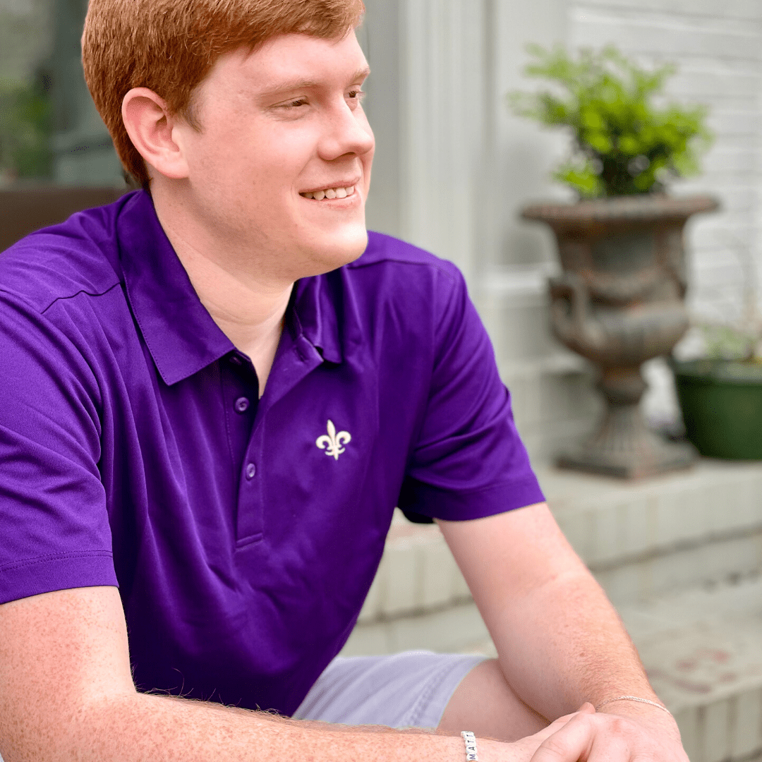 Whereable Art Whereable Art Performance Blend Fleur De Lis Polo - Little Miss Muffin Children & Home