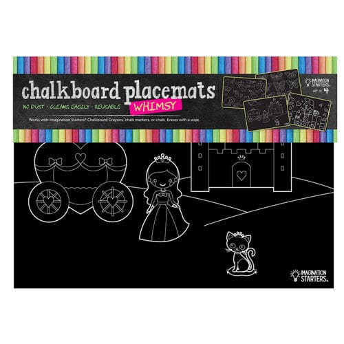 Annabelle Noel Designs Annabelle Noel Designs Whimsy Chalkboard Placemats Set of 4 - Little Miss Muffin Children & Home