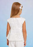Abel & Lula Abel & Lula Embroidered Organza Blouse - Little Miss Muffin Children & Home