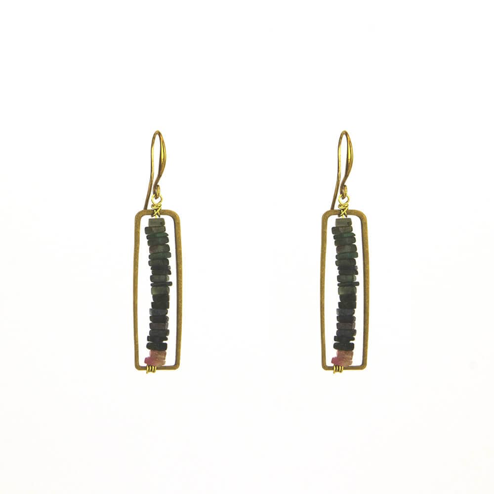Santore Jewelry Santore Jewelry Watermelon Tourmaline Rectangle Earrings - Little Miss Muffin Children & Home