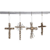 CCO - Creative Co-op Creative Co-op Wire Cross With Beads Ornament - Little Miss Muffin Children & Home