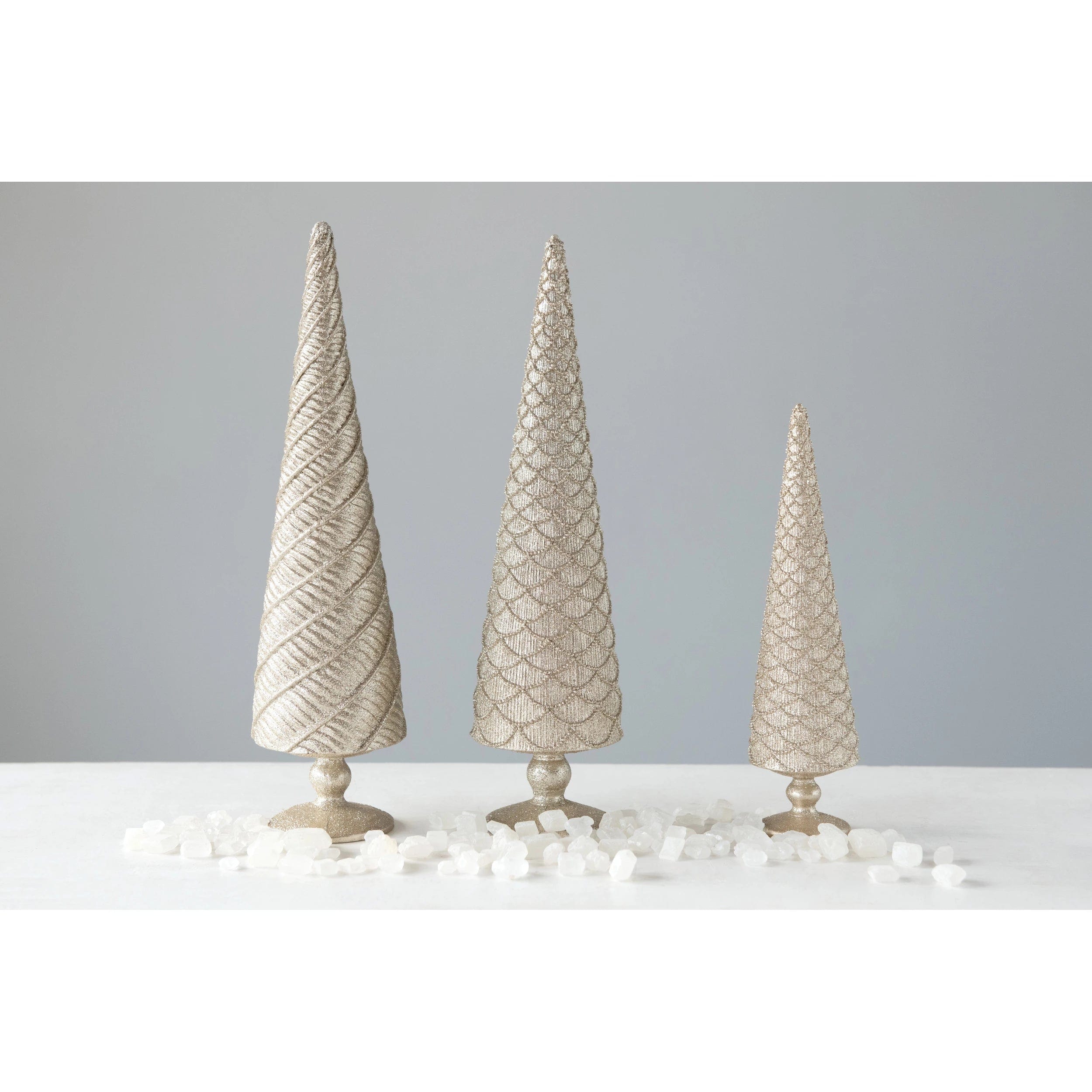 CCO - Creative Co-op Creative Co-op Embossed Tree Champagne Finish - Little Miss Muffin Children & Home