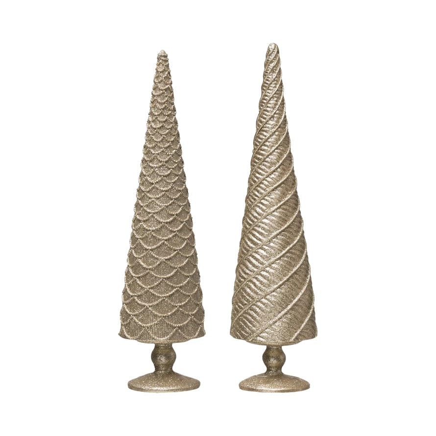 CCO - Creative Co-op Creative Co-op Embossed Tree Champagne Finish - Little Miss Muffin Children & Home