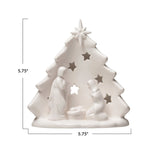 CCO - Creative Co-op Creative Co-op Stoneware Holy Family With Tree - Little Miss Muffin Children & Home