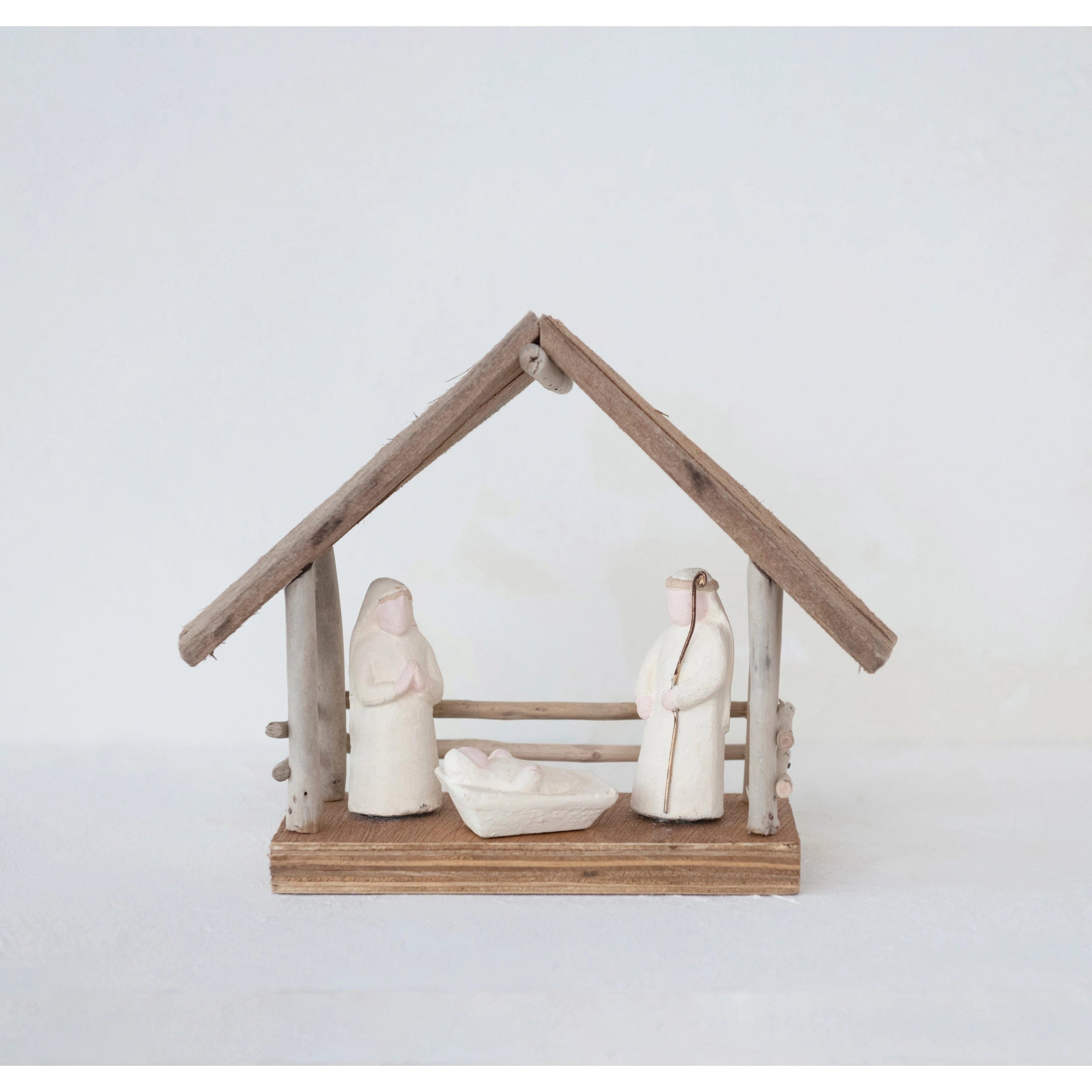 CCO - Creative Co-op Creative Co-op Driftwood and Paper Mache Nativity - Little Miss Muffin Children & Home