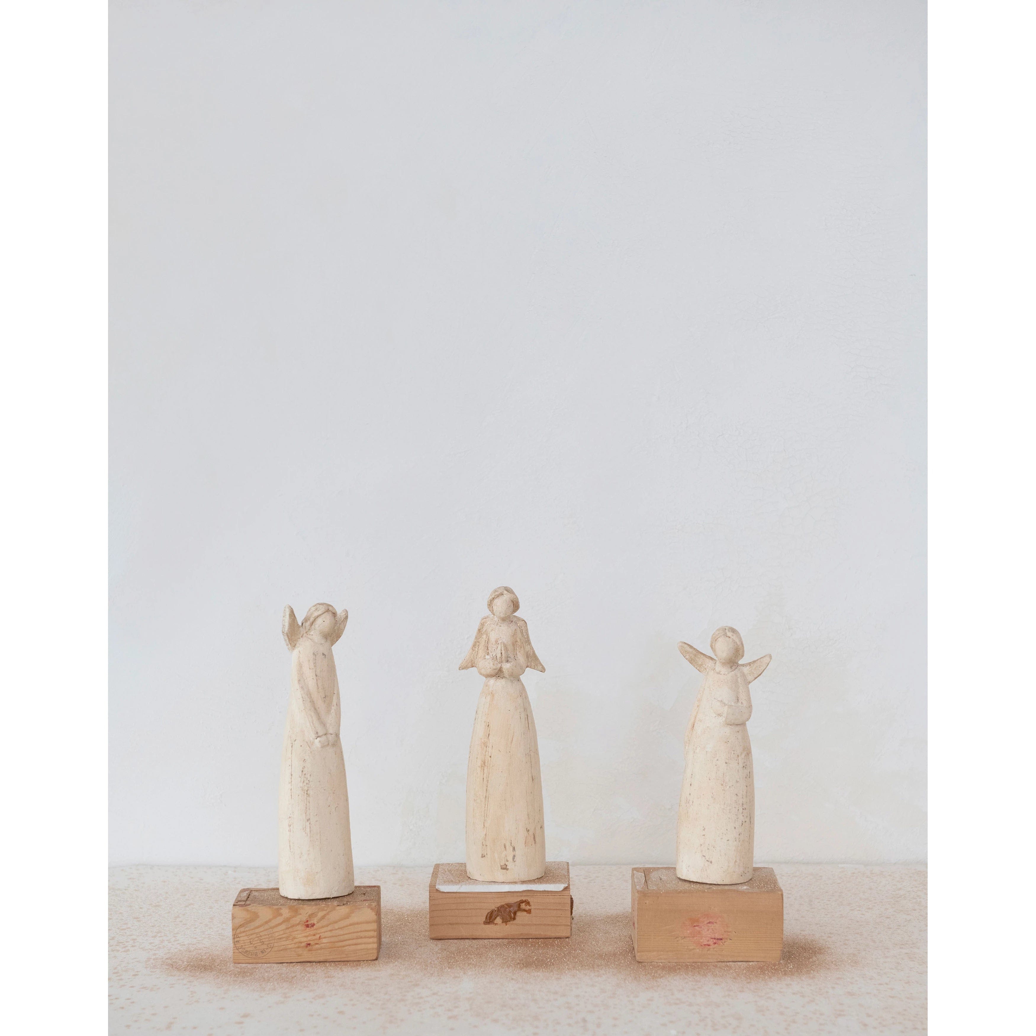 CCO - Creative Co-op Creative Co-op Handmade Paper Mache Angel Figurine - Little Miss Muffin Children & Home