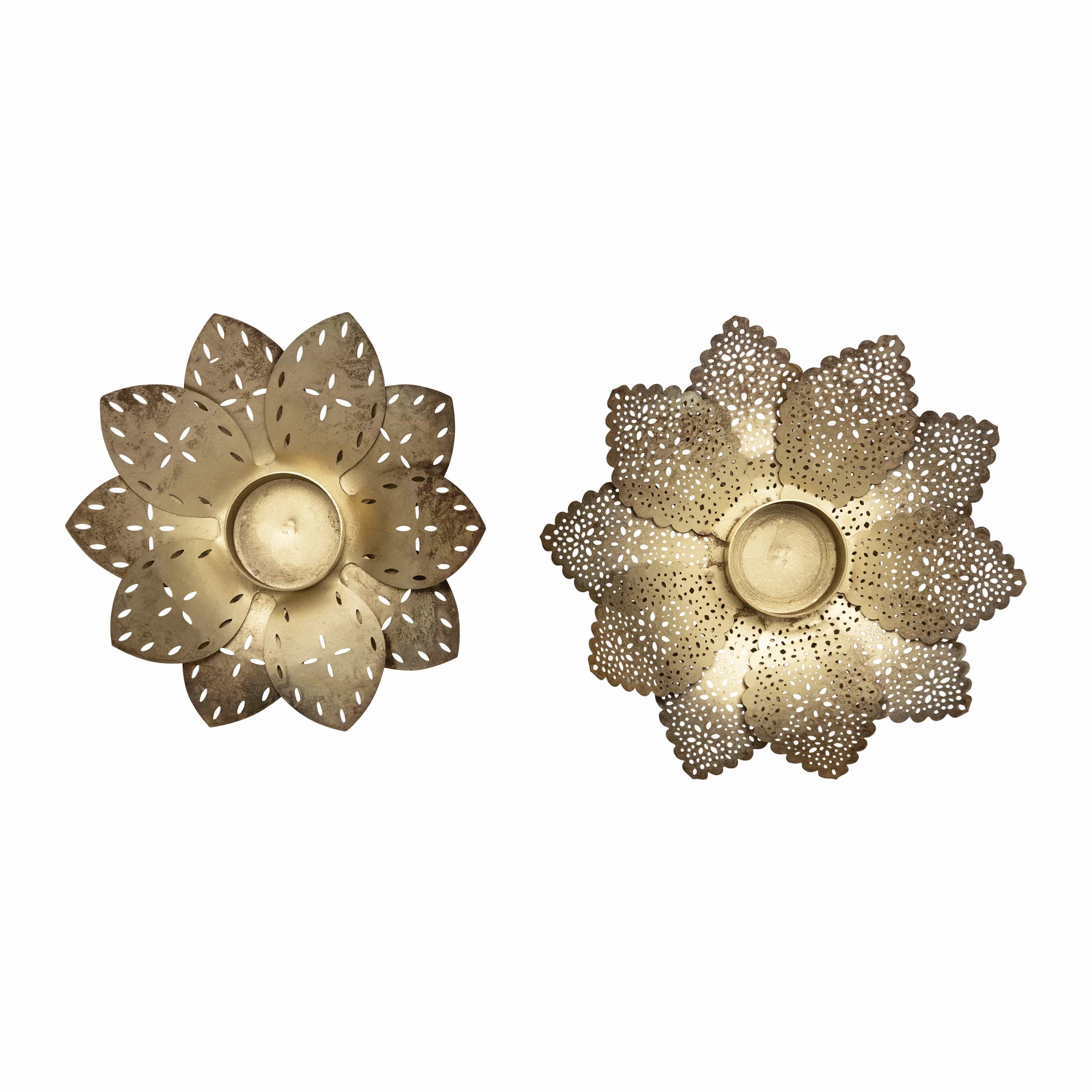 CCO - Creative Co-op Creative Co-op Metal Cut Flower Tealight Holder - Little Miss Muffin Children & Home