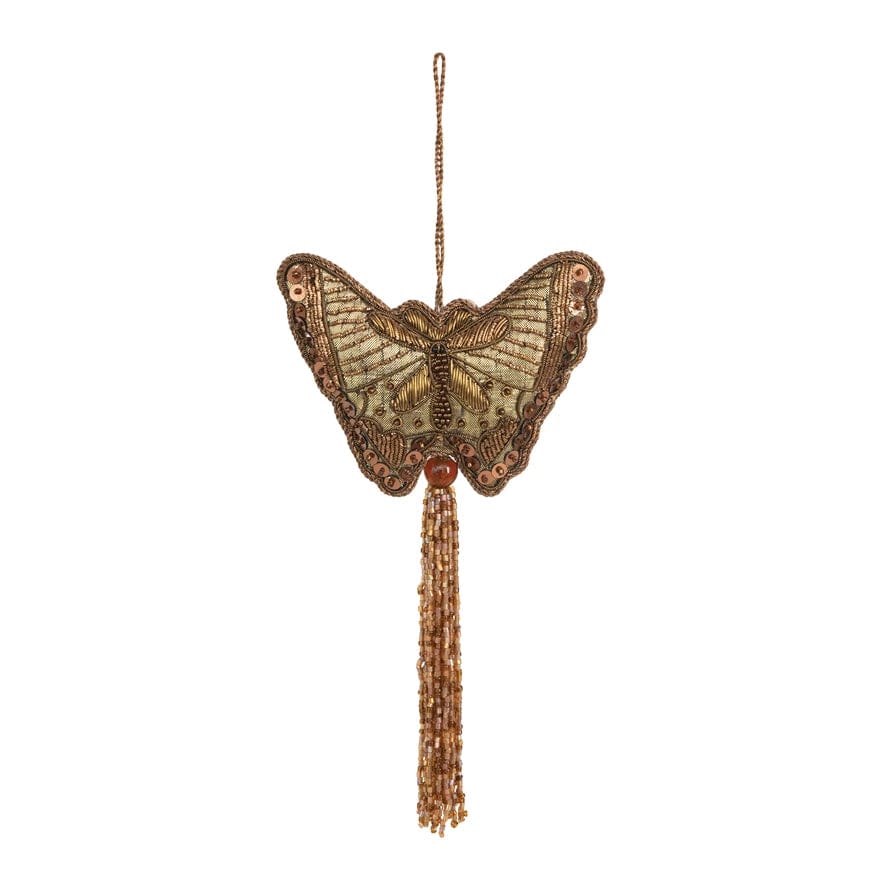 CCO - Creative Co-op Creative Co-op Beaded Tassell Butterfly Ornament - Little Miss Muffin Children & Home