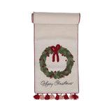 CCO - Creative Co-op Creative Co-op Table Runner With Wreaths - Little Miss Muffin Children & Home