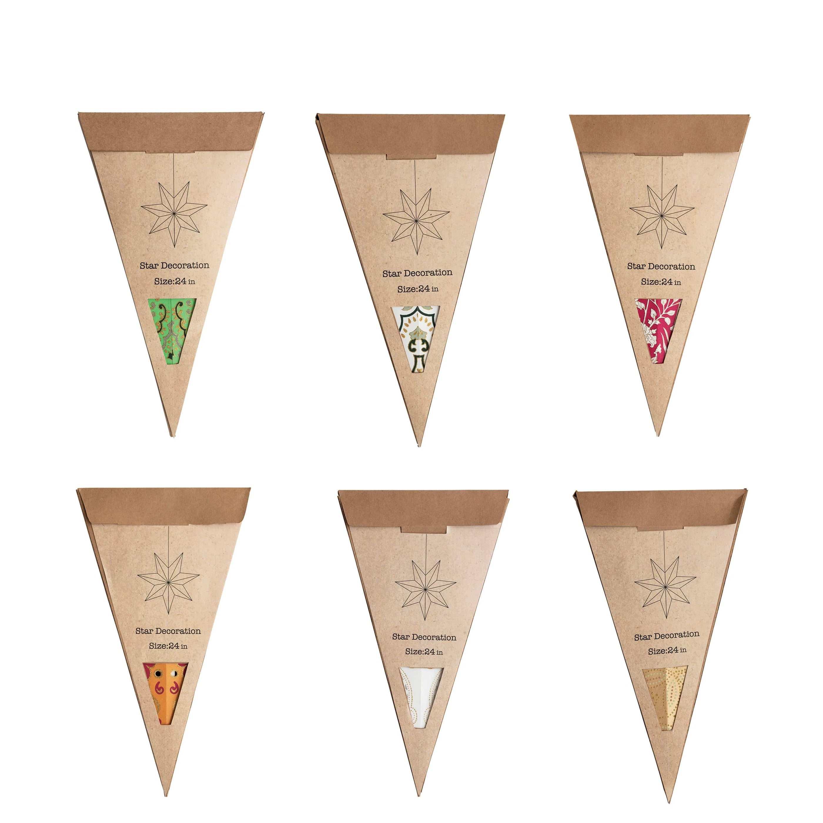 CCO - Creative Co-op Creative Co-op 7-Point Paper Star Ornament - Little Miss Muffin Children & Home