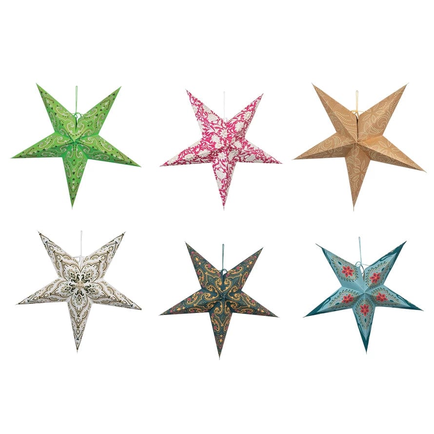 CCO - Creative Co-op Creative Co-op Folding 5-Point Paper Star - Little Miss Muffin Children & Home