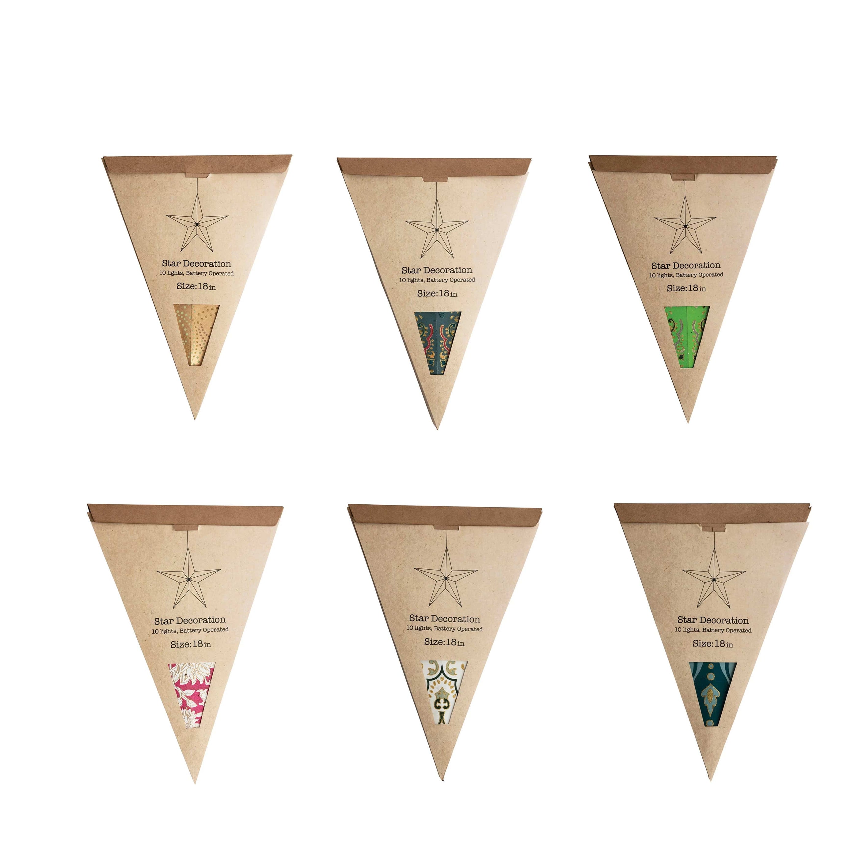 CCO - Creative Co-op Creative Co-op Folding 5-Point Paper Star - Little Miss Muffin Children & Home