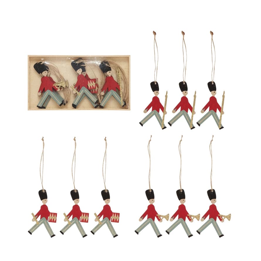 CCO - Creative Co-op Creative Co-op Wood Cut Soldier Ornaments - Little Miss Muffin Children & Home
