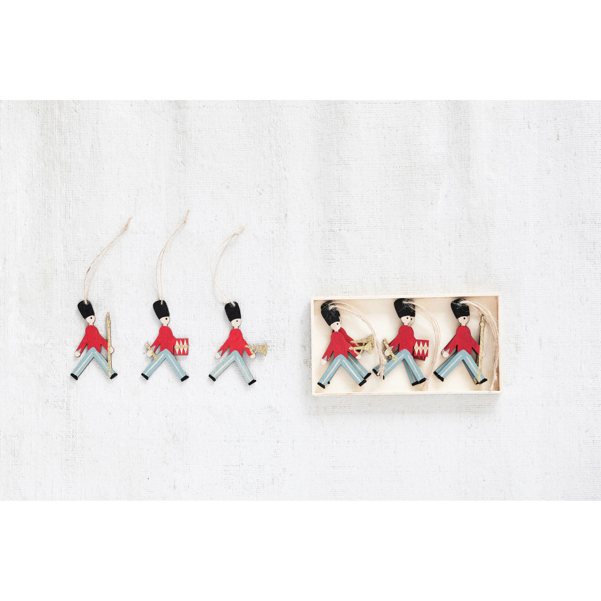 CCO - Creative Co-op Creative Co-op Wood Cut Soldier Ornaments - Little Miss Muffin Children & Home
