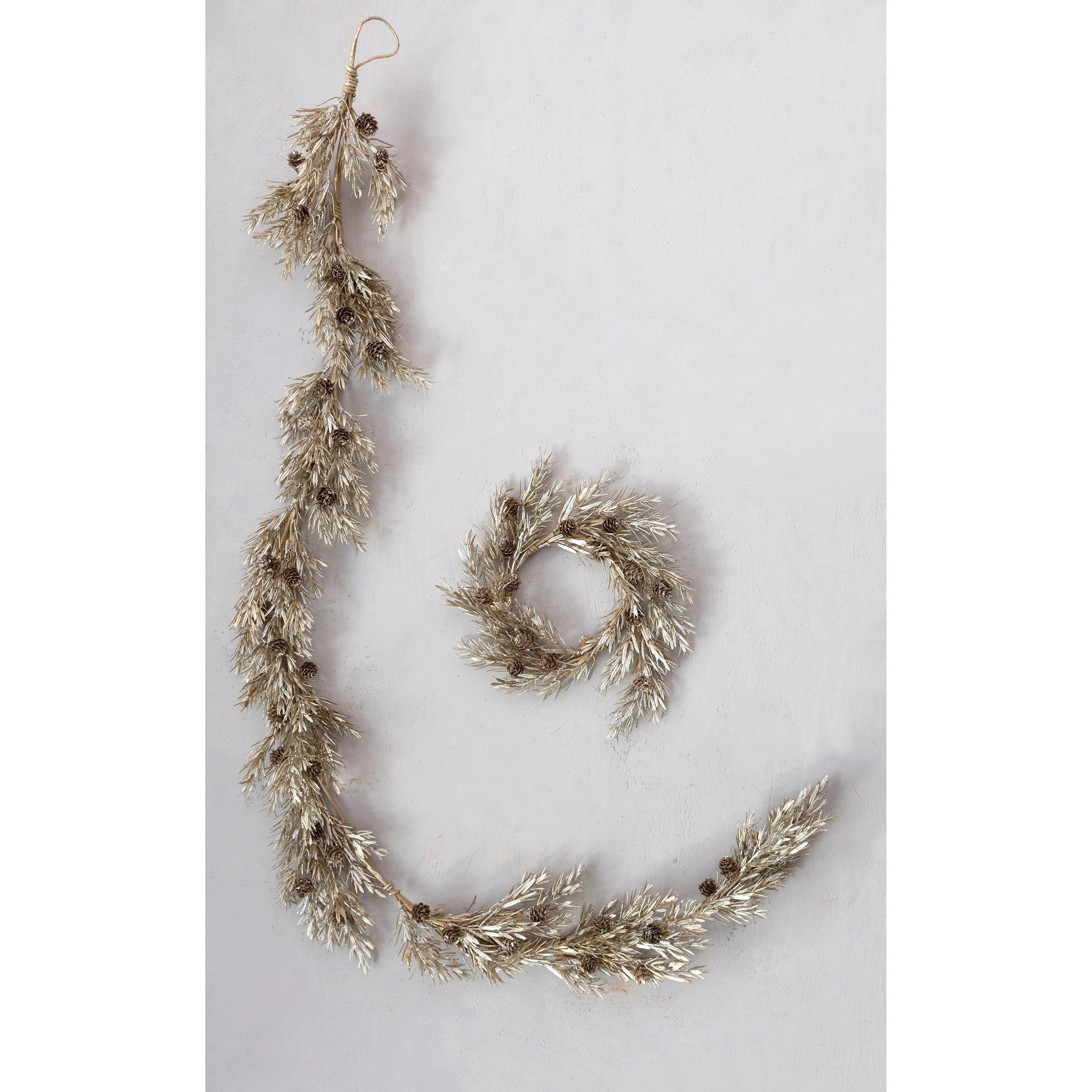 CCO - Creative Co-op Creative Co-op Faux Pine Wreath With Pinecones - Little Miss Muffin Children & Home