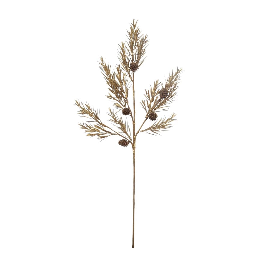 CCO - Creative Co-op Creative Co-op Faux Pine Stem with Pinecones - Little Miss Muffin Children & Home