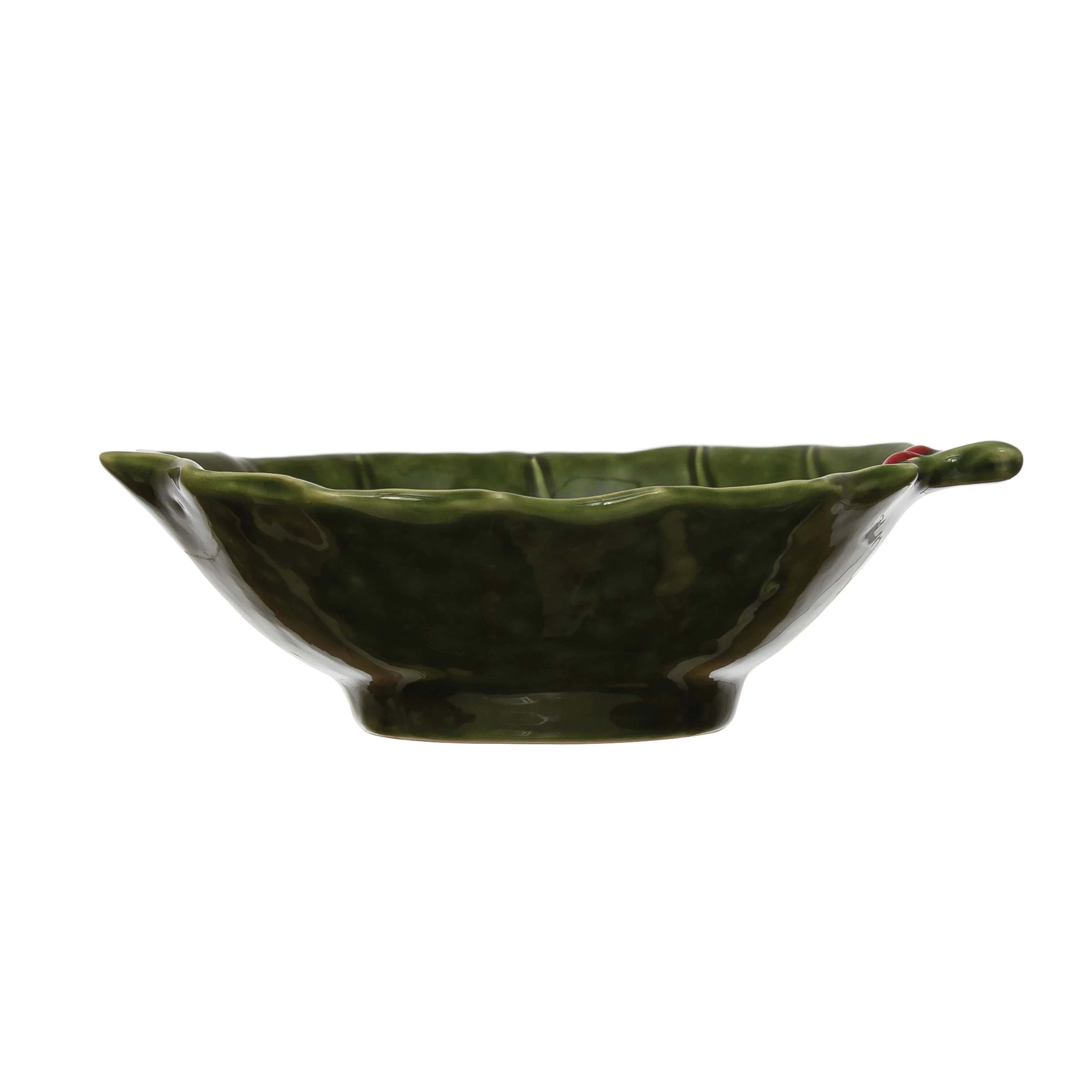 CCO - Creative Co-op Creative Co-op Stoneware Leaf Bowl - Little Miss Muffin Children & Home