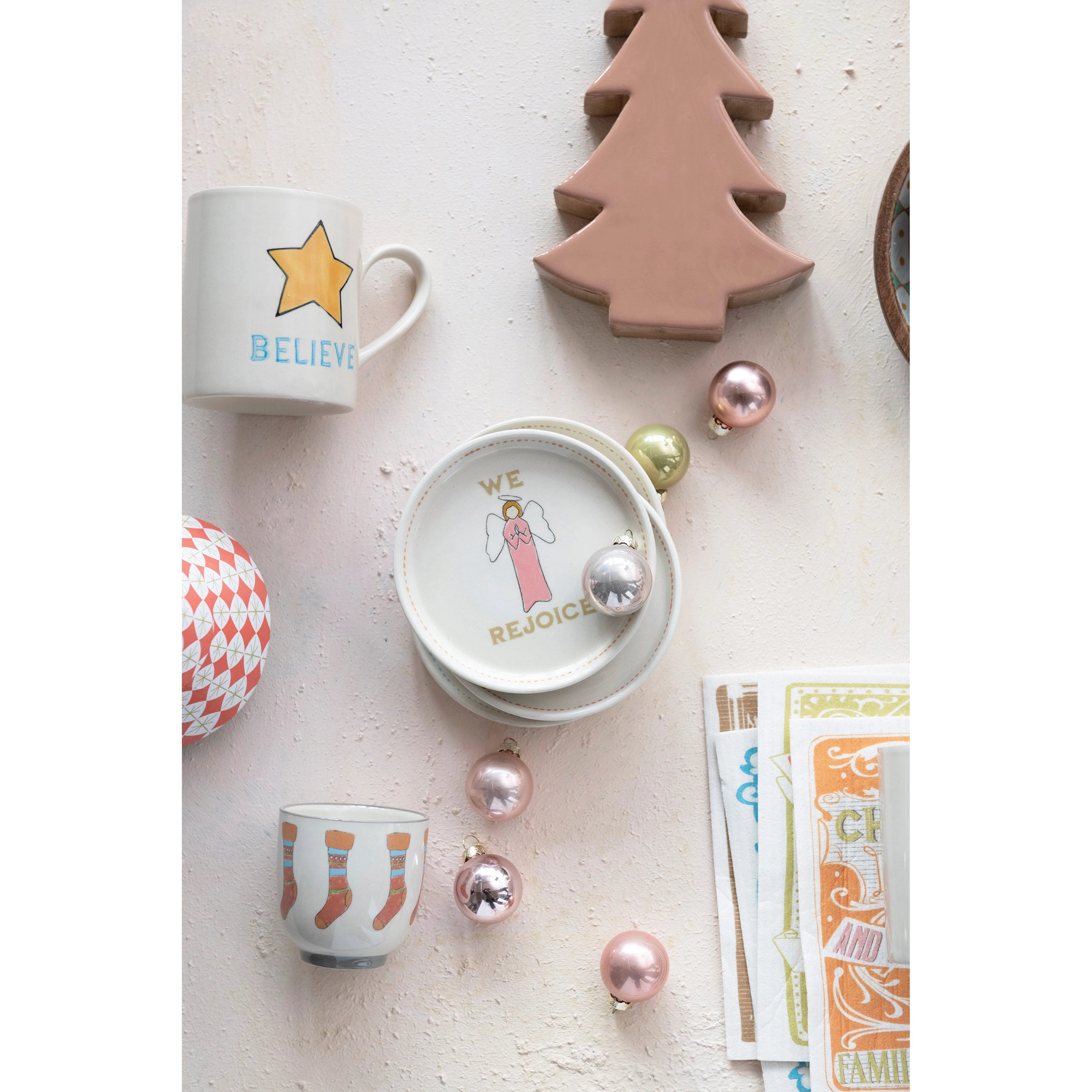 CCO - Creative Co-op Creative Co-op Holiday Stoneware Cup - Little Miss Muffin Children & Home