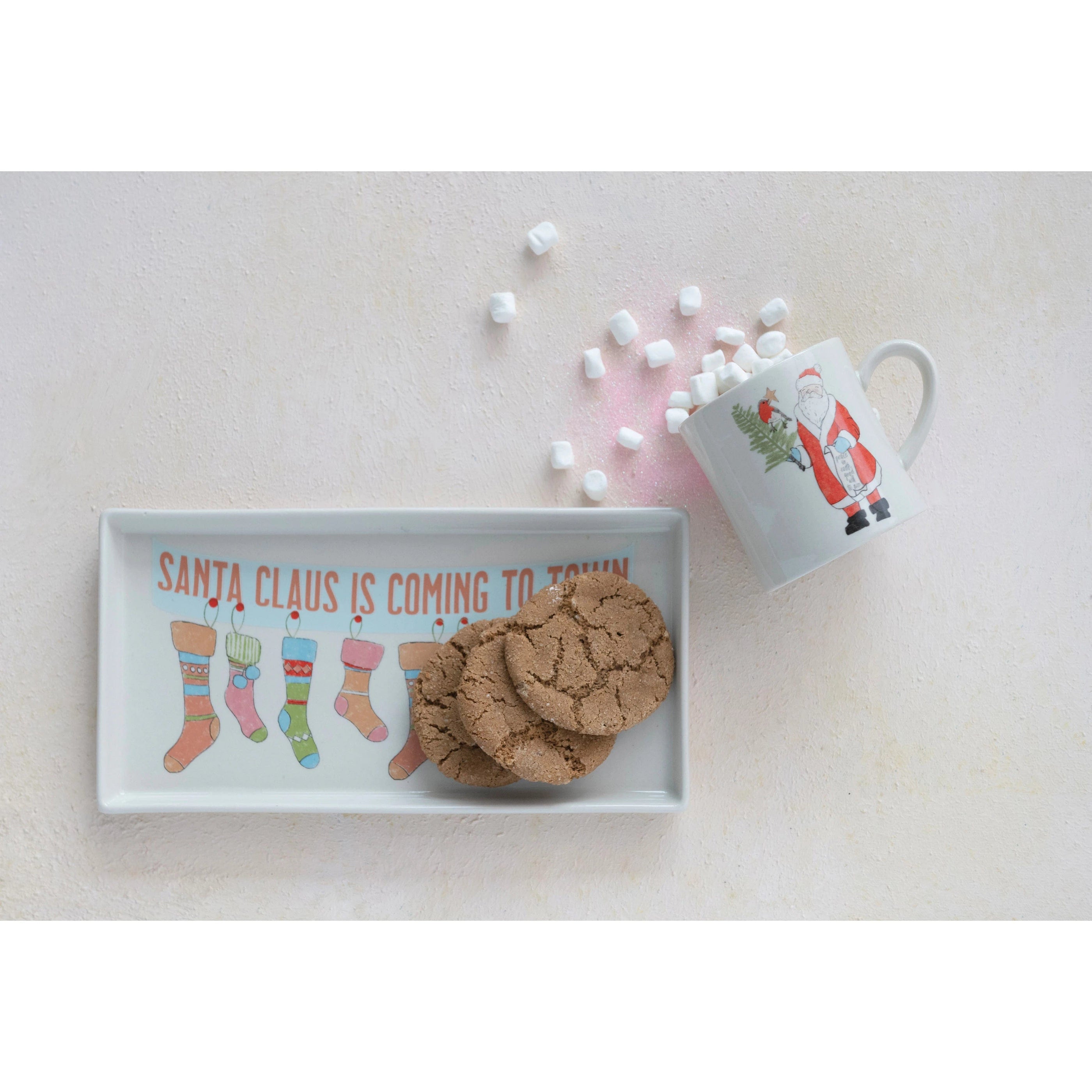 CCO - Creative Co-op Creative Co-op Stoneware Tray & Mug Set 2 - Little Miss Muffin Children & Home